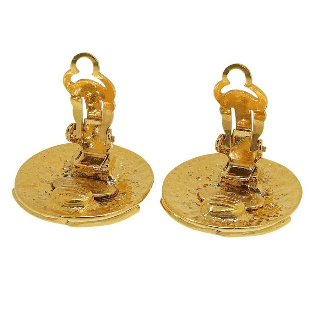 CHANEL Gold Logo Earrings - Picture 3 of 7